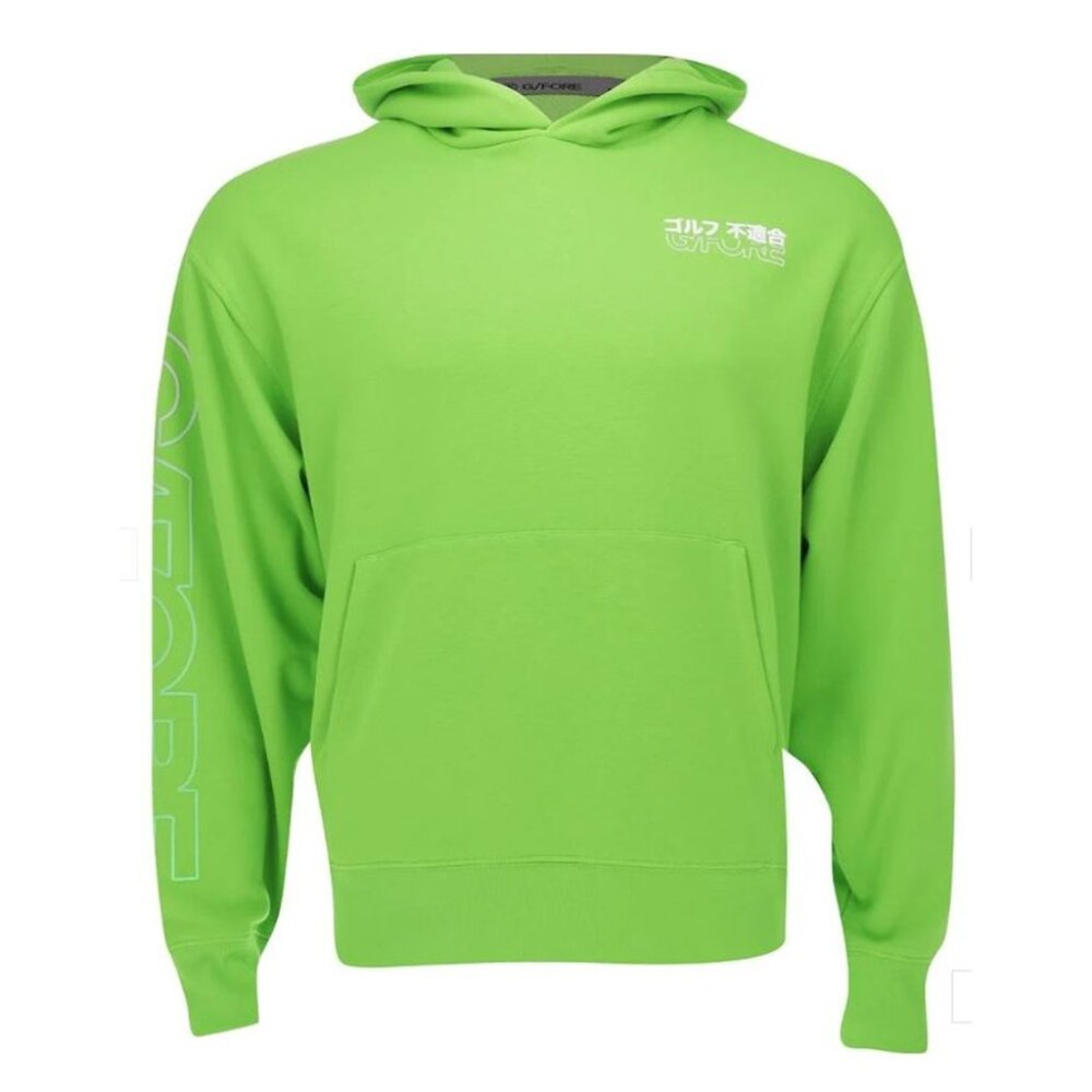 NWT G/FORE G4 Men's Sweatshirt Green French Terry Golf Hoodie Gecko Size Medium